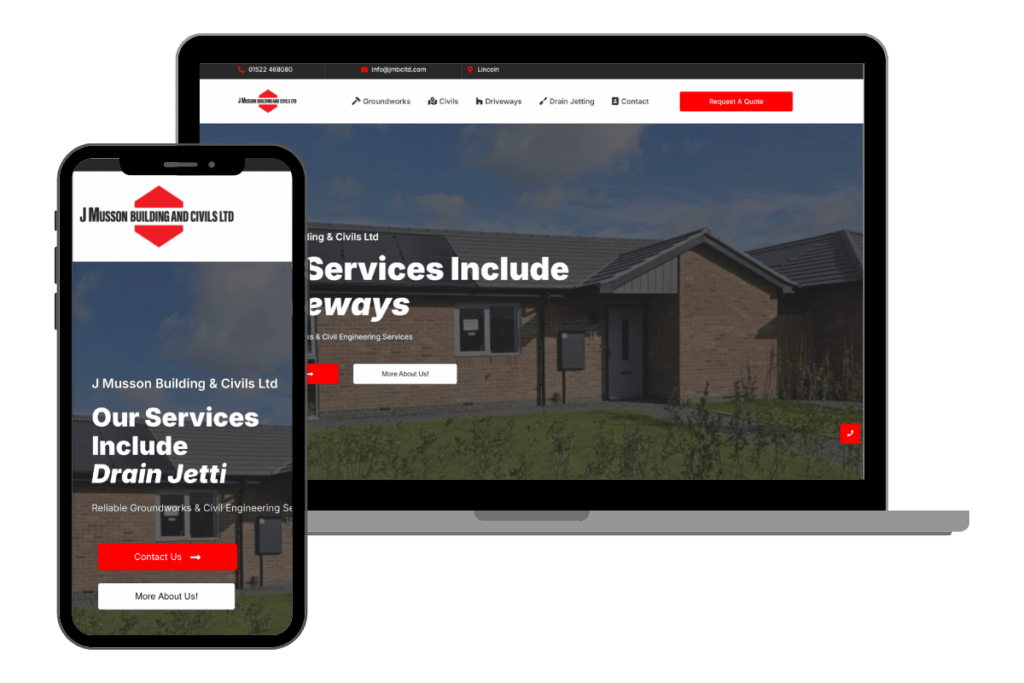 Jack Musson J Musson Building and Civils Ltd Website Design Case Study x SwitchUp Marketing